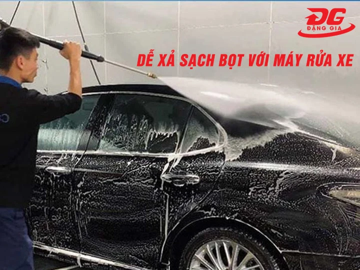 Xả sạch bọt nhanh chóng