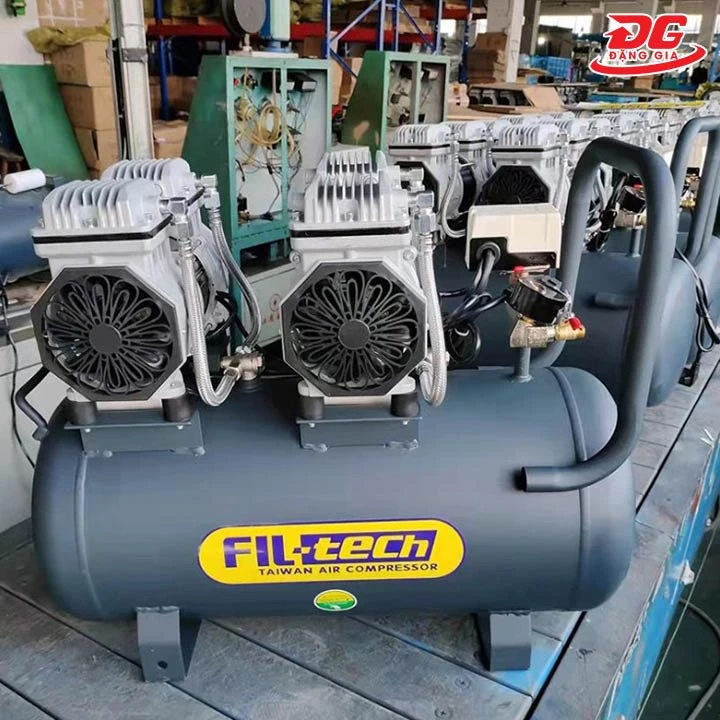 Máy bơm khí nén không nhớt 50L Filtech