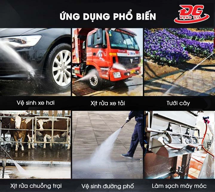 ứng dụng của Máy rửa xe Univiet