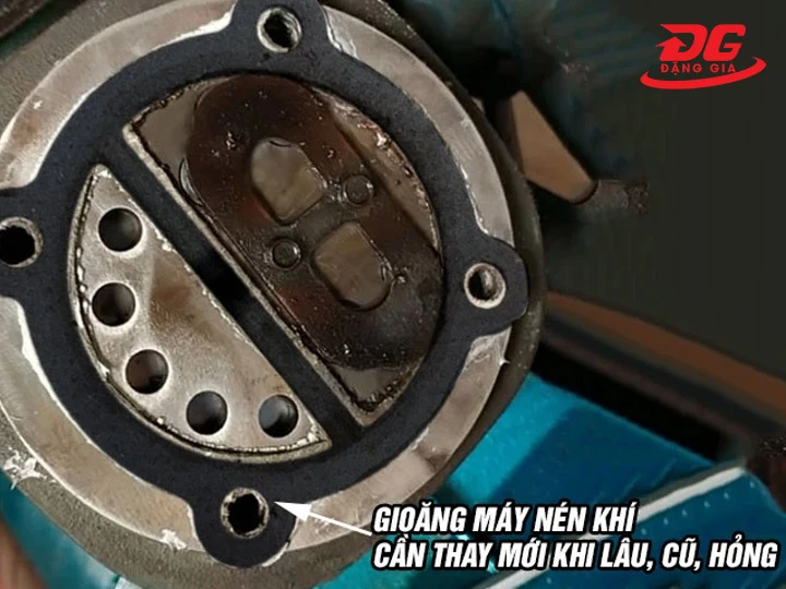Máy nén khí không lên hơi do gioăng