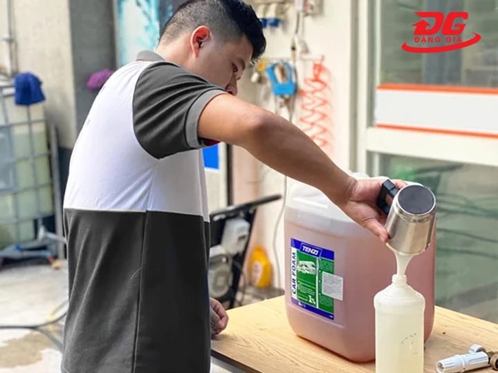 Cách pha nước rửa xe Nerta