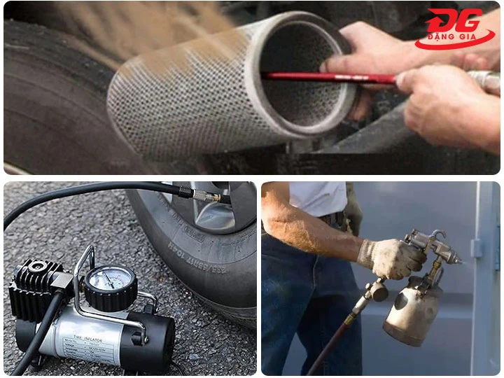 Ứng dụng máy nén khí mini cầm tay