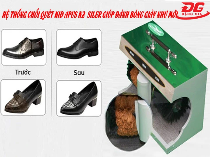 Chổi quét máy đánh giày tại nhà Kid Apus K2 Silver