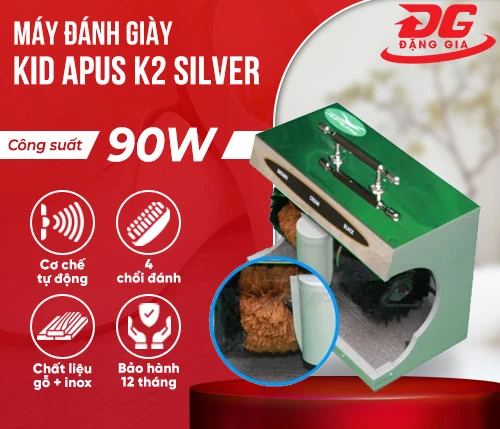 Máy đánh giày tại nhà Kid Apus K2 Silver 2