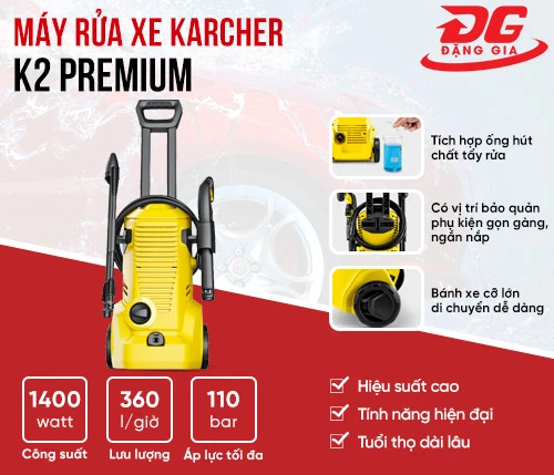 Máy phun rửa áp lực cao Karcher K 2 Premium 2