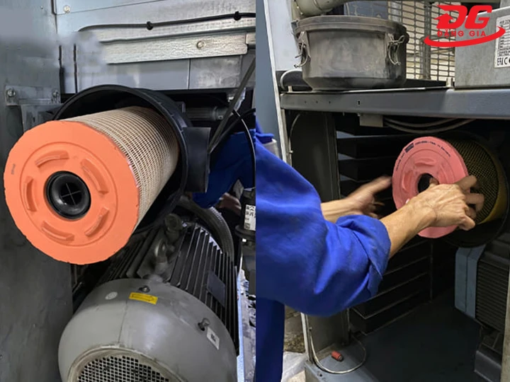 thời điểm thay lọc gió máy nén khí