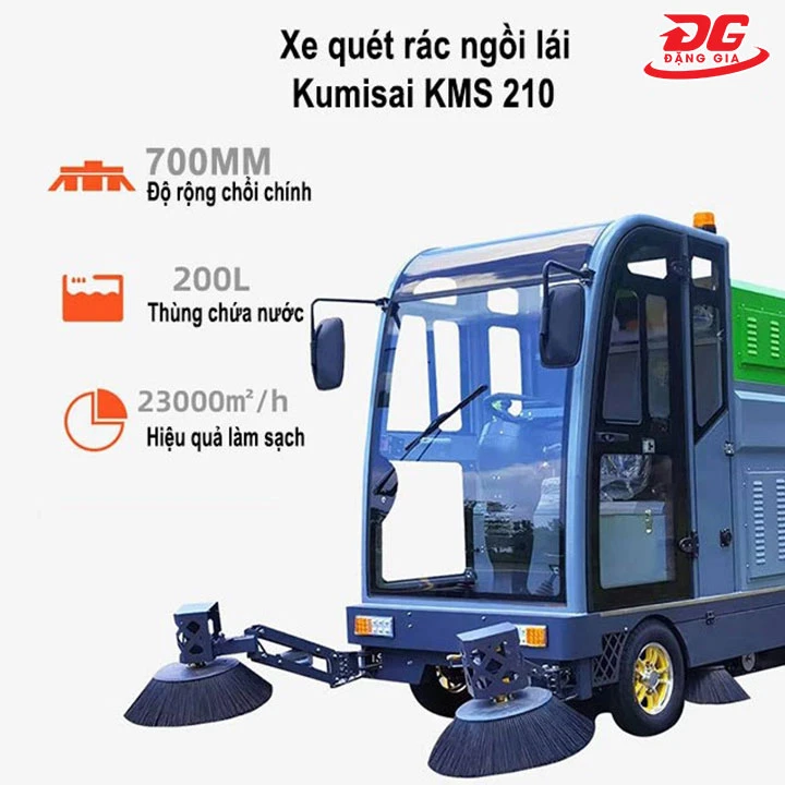 thông số của Xe quét rác Kumisai KMS 210