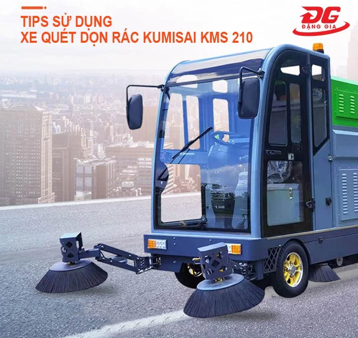 tips sử dụng xe quét dọn rác Kumisai KMS 210