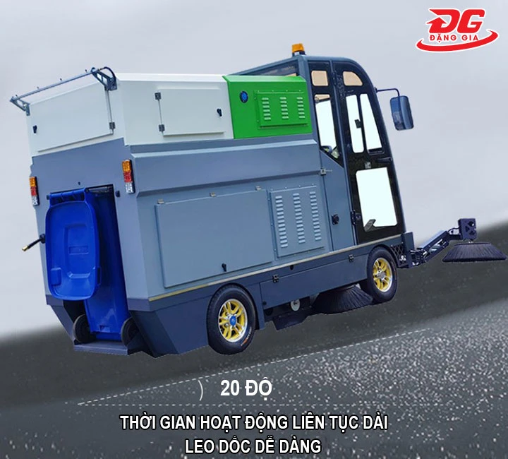 xe quét dọn rác Kumisai KMS 210 leo dốc nhanh