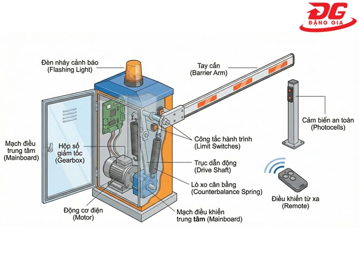 cấu tạo barie bảo vệ