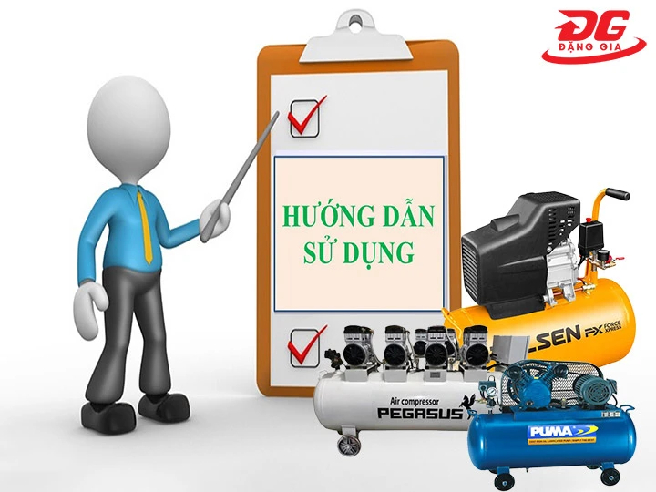 xem kỹ hướng dẫn dùng mua máy nén khí 8kg