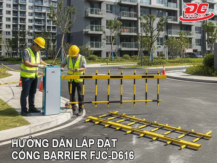 lắp đặt cổng barrier FJC-D616