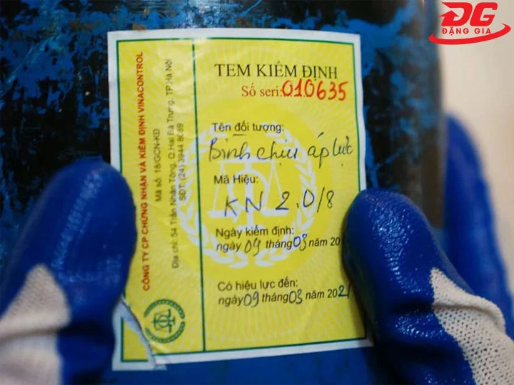 Tem kiểm định bình khí nén