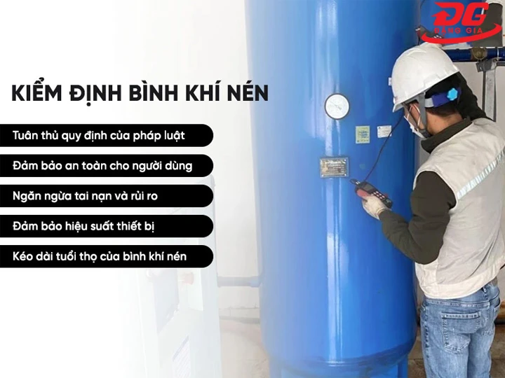 Vai trò kiểm định bình khí nén 