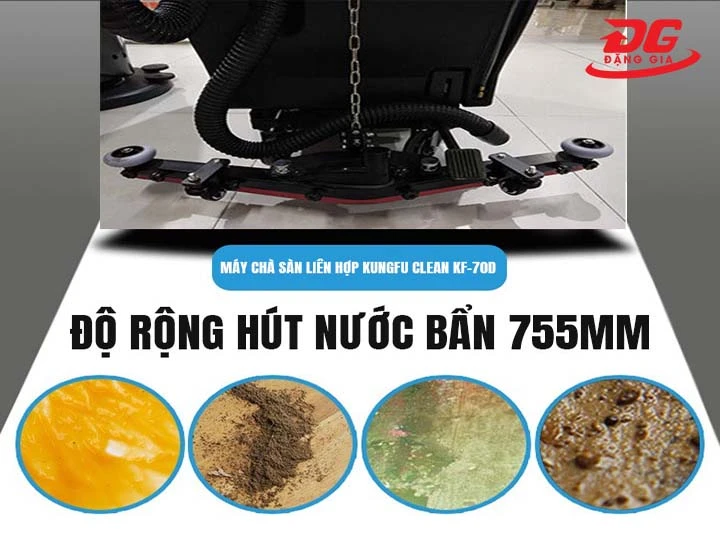 hệ thống hút Máy chà sàn liên hợp Kungfu Clean KF-70D