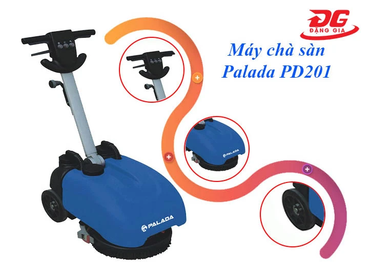 Máy chà sàn liên hợp mini Palada PD201