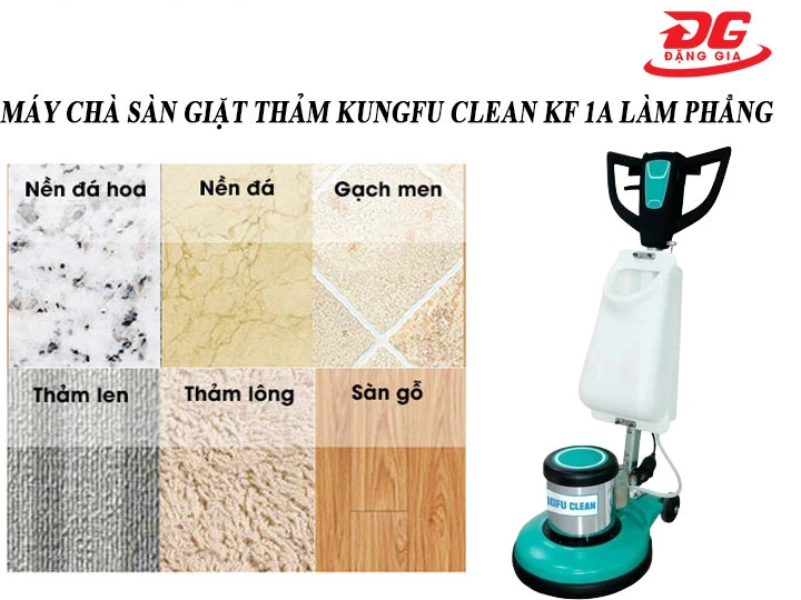 máy chà sàn giặt thảm công nghiệp Kungfu Clean KF 1A làm phẳng