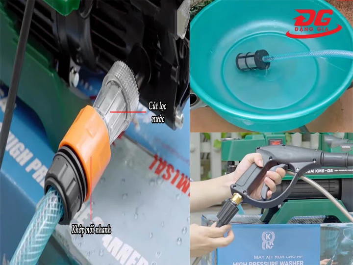 các bước lắp máy rửa xe cầm tay