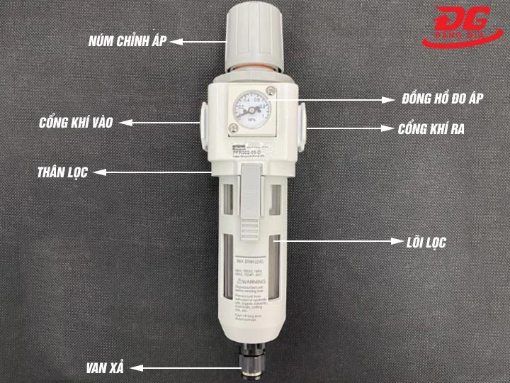 Kết cấu bộ lọc nước khí nén đơn loại lớn
