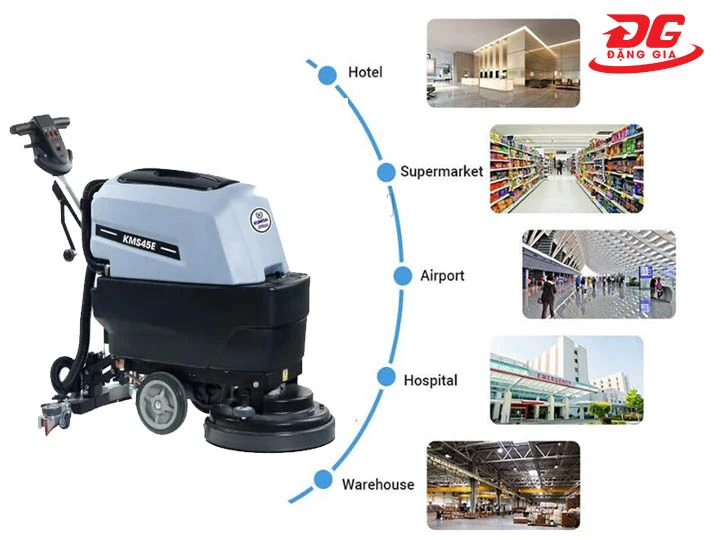 Ứng dụng máy chà sàn Kumisai