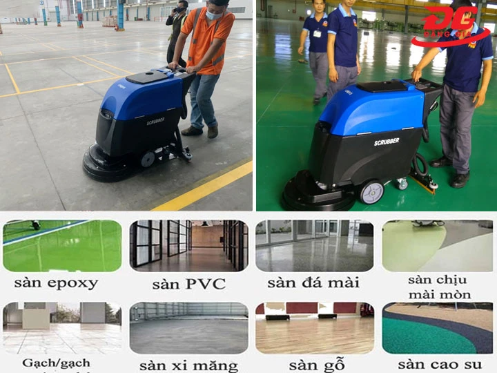Ứng dụng máy chà sàn Clepro