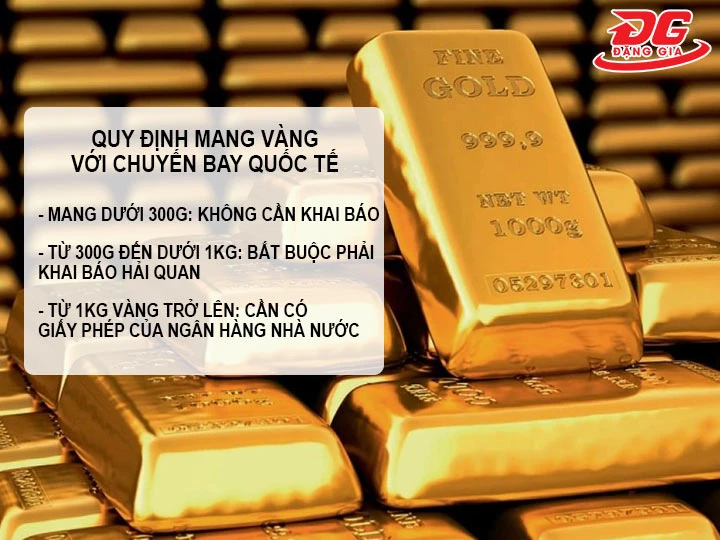 quy định mang vàng đi chuyến bay quốc tế