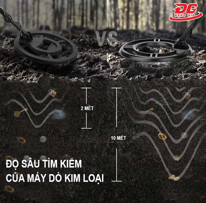 Độ sâu tìm kiếm của máy dò kim loại