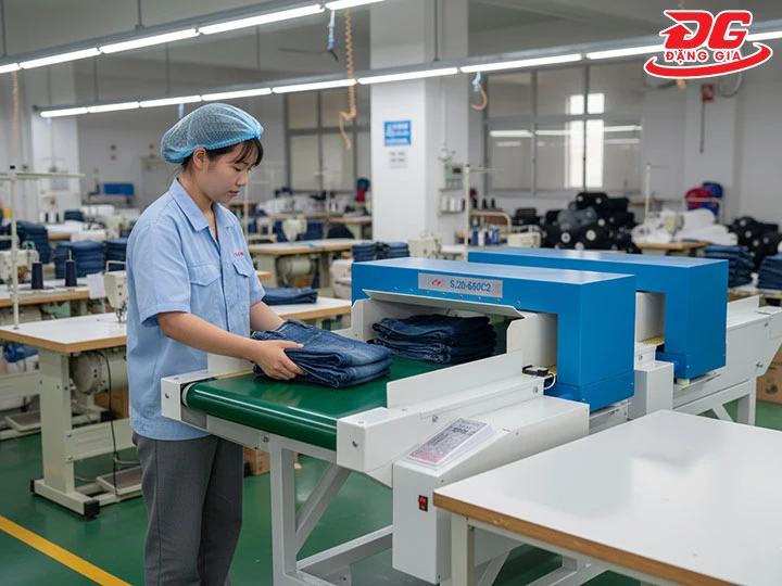 sử dụng máy dò kim loại may mặc SJ20-650C2