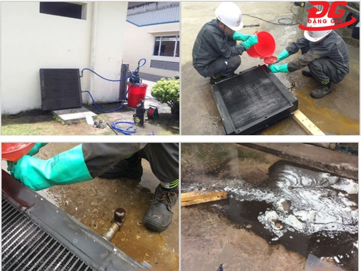 Vệ sinh két tản nhiệt máy nén khí