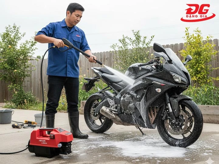 Ứng dụng máy rửa xe Hikari