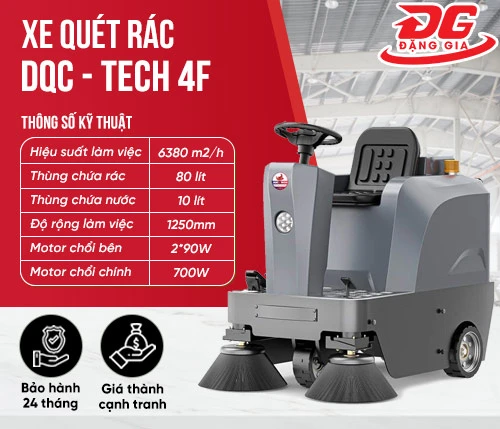 Xe quét rác ngồi lái DQC - Tech 4F 2