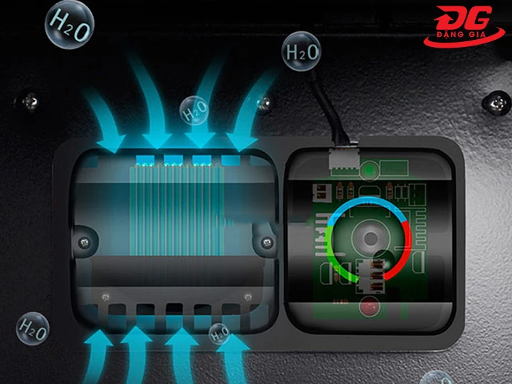 tủ chống ẩm Kumisai DHC 080 II sử dụng công nghệ hút ẩm IC