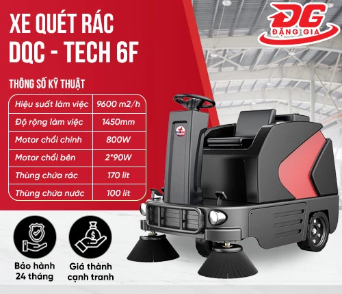 Xe quét rác ngồi lái DQC - Tech 6F 2