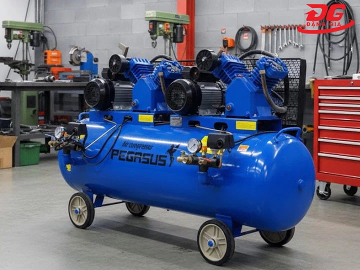Cơ chế máy nén khí Pegasus TM-V-0.25/12.5x2-230L