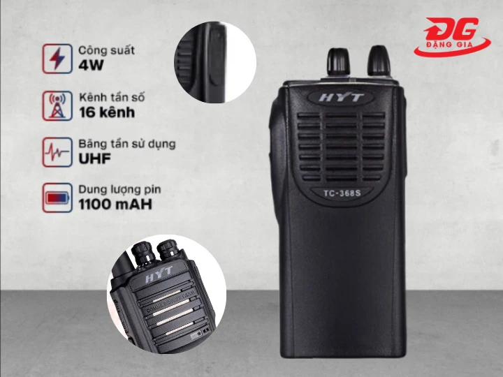 bộ đàm cầm tay HYT TC-368S quản lý kênh thông minh