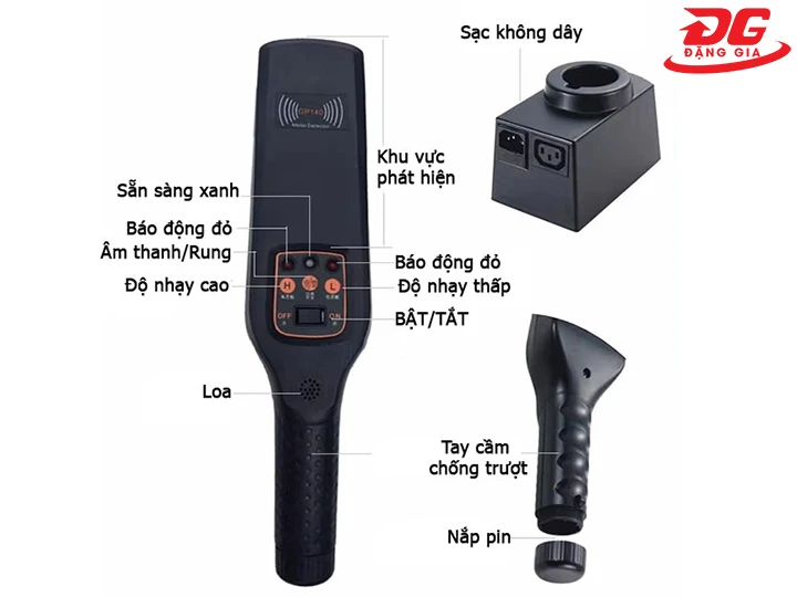 cấu tạo máy dò kim loại cầm tay