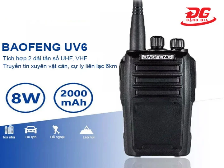Cự ly liên lạc của máy bộ đàm Baofeng UV6