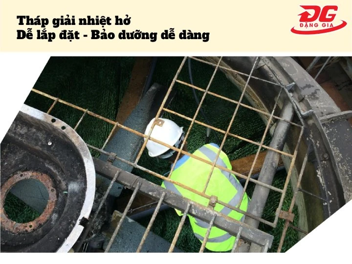 tháp giải nhiệt hở dễ lắp đặt, bão dưỡng