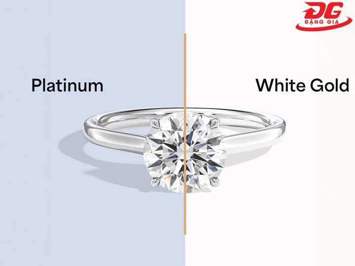 vàng trắng và bạch kim