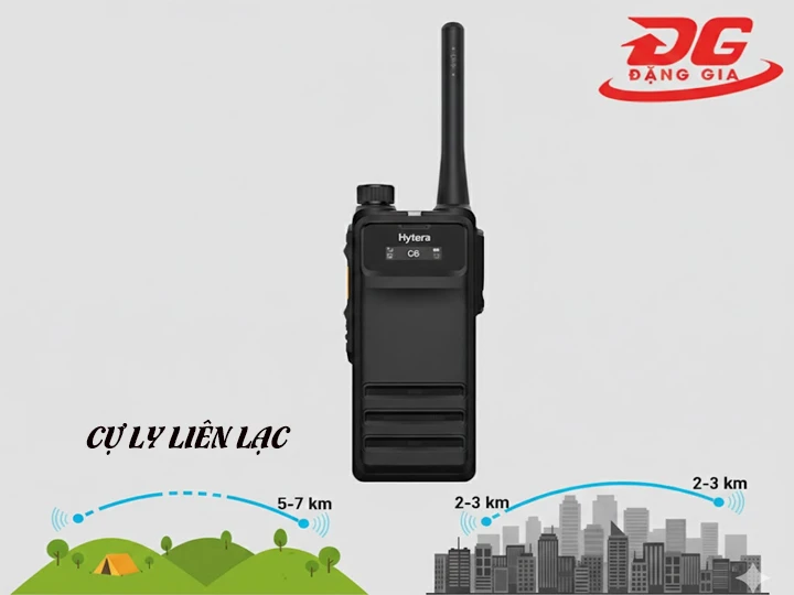 Cự ly liên lạc của máy bộ đàm HYT HP708 UL913 chống cháy nổ