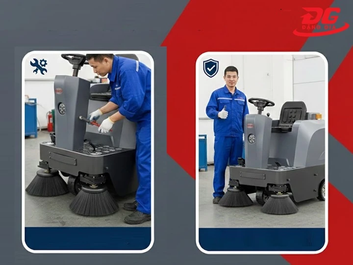 Bảo dưỡng xe quét rác ngồi lái DQC - Tech 4F