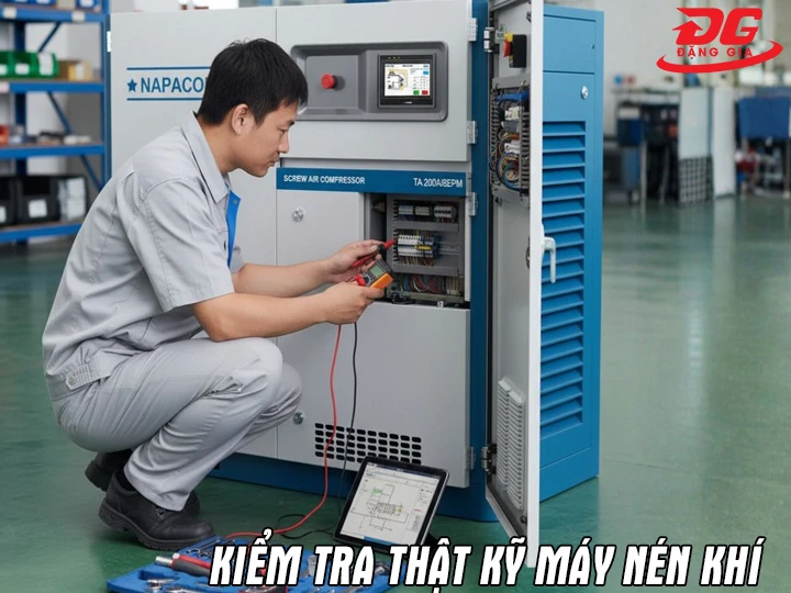 kiểm tra thật kỹ máy nén khí