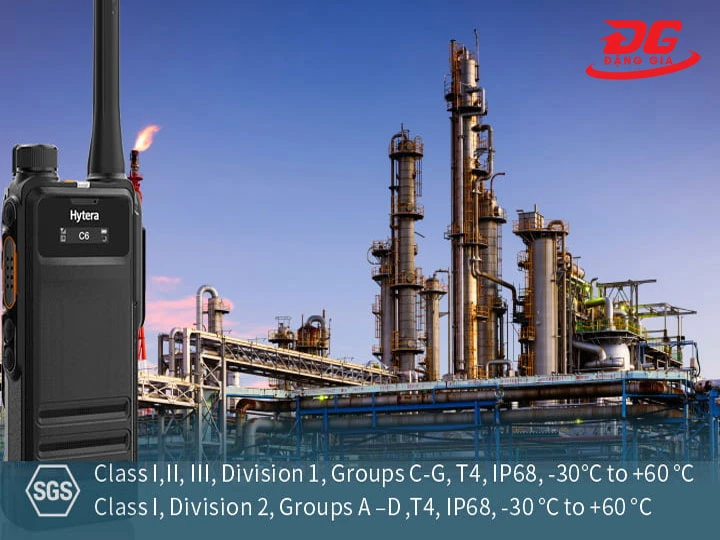 máy bộ đàm HYT HP708 UL913 chống cháy nổ đạt chuẩn