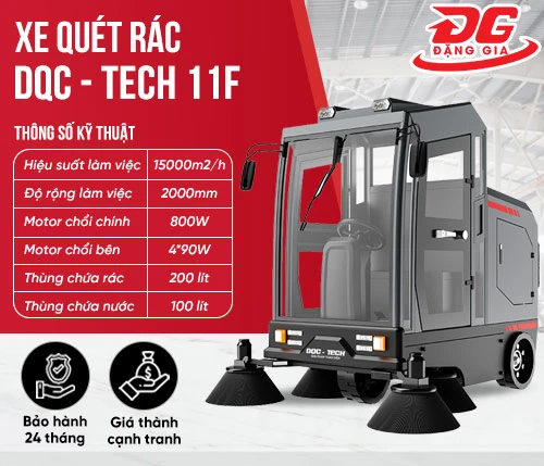 Xe quét rác ngồi lái DQC - Tech 11F 2