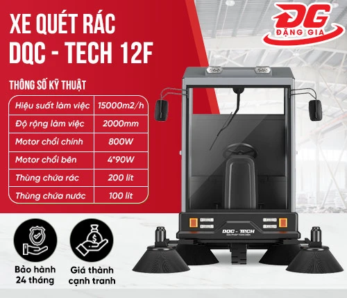 Xe quét rác ngồi lái DQC - Tech 12F 2