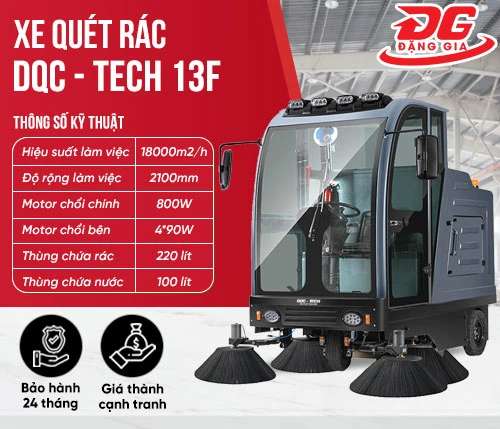 Xe quét rác ngồi lái DQC - Tech 13F 2