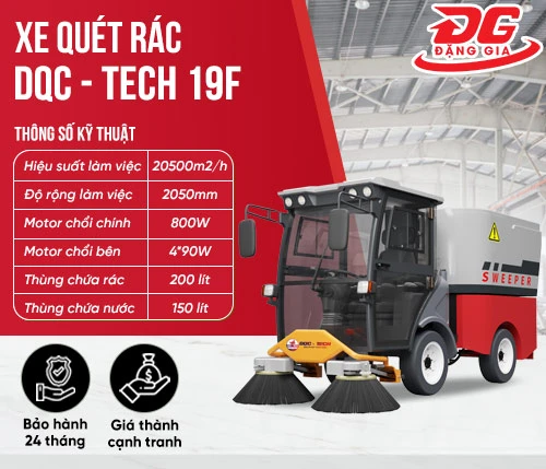 Xe quét rác ngồi lái DQC - Tech 19F 2