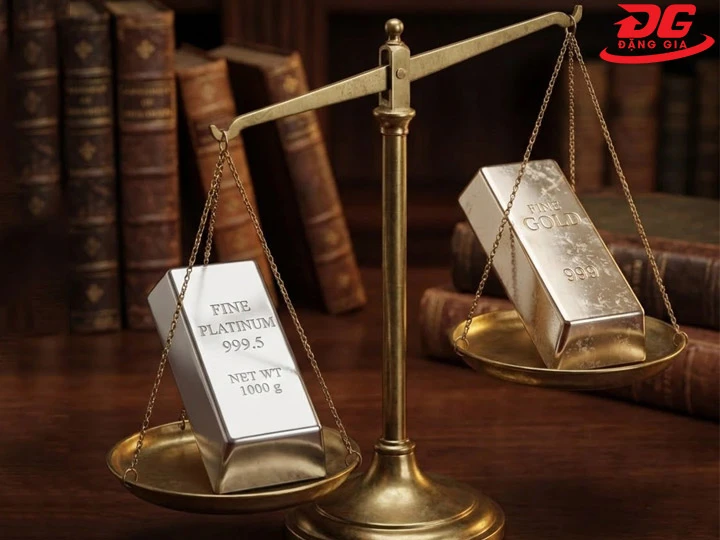 Giá vàng trắng và bạch kim