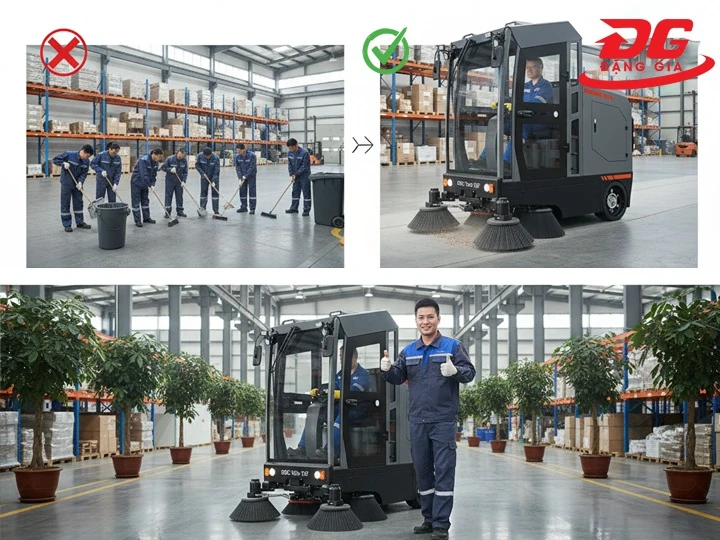 Lợi ích sử dụng xe quét rác DQC - Tech 12F