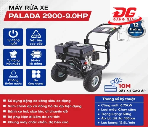 Máy phun rửa xe cao áp Palada 2900-9.0HP 2